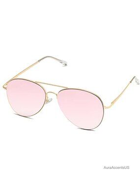 Aviator Sunglasses Metal Frame Spring Hinges UV400 Mirrored